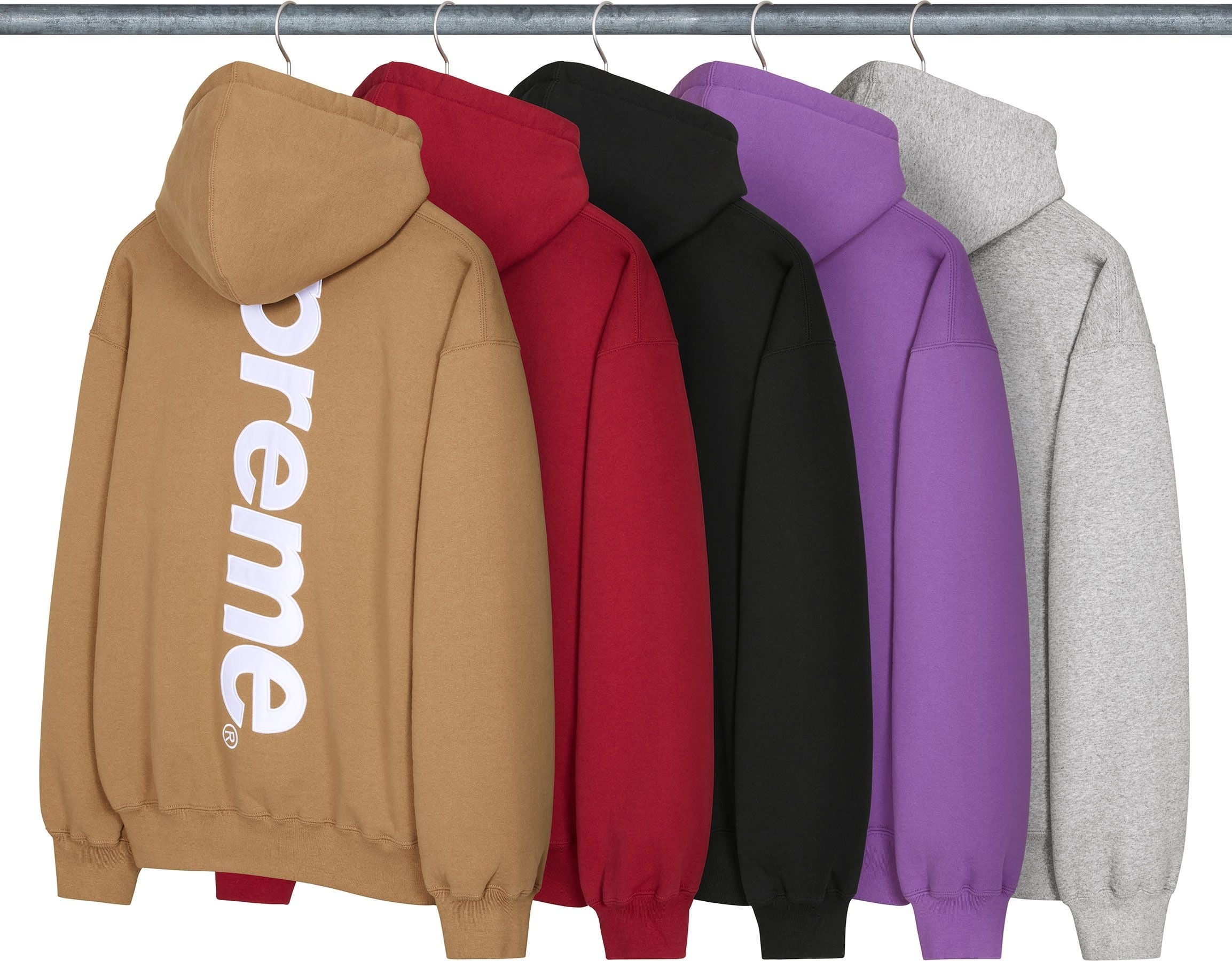 Satin Appliqué Hooded Sweatshirt